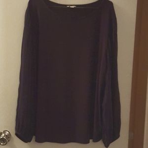 Womens dress top cato brand purple eggplant color